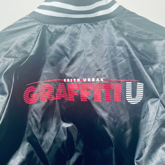 Augusta Jacket Keith Urban VIP Graffiti U Tour Black Satin Backstage Concert XL - Picture 4 of 6